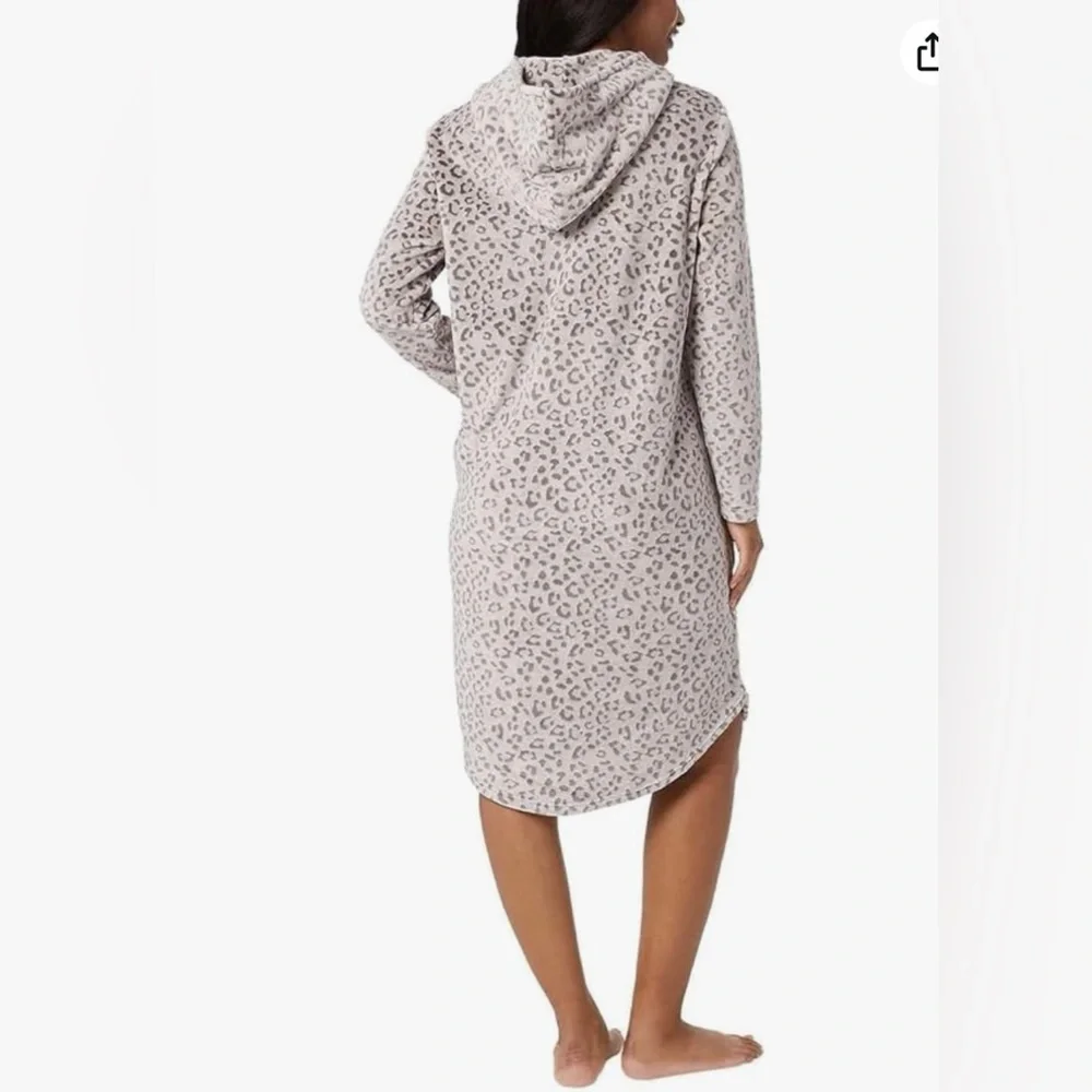 32 Degrees HEAT Sz Small/Medium Animal Print Sleepwear Midi Dress w/Pocket